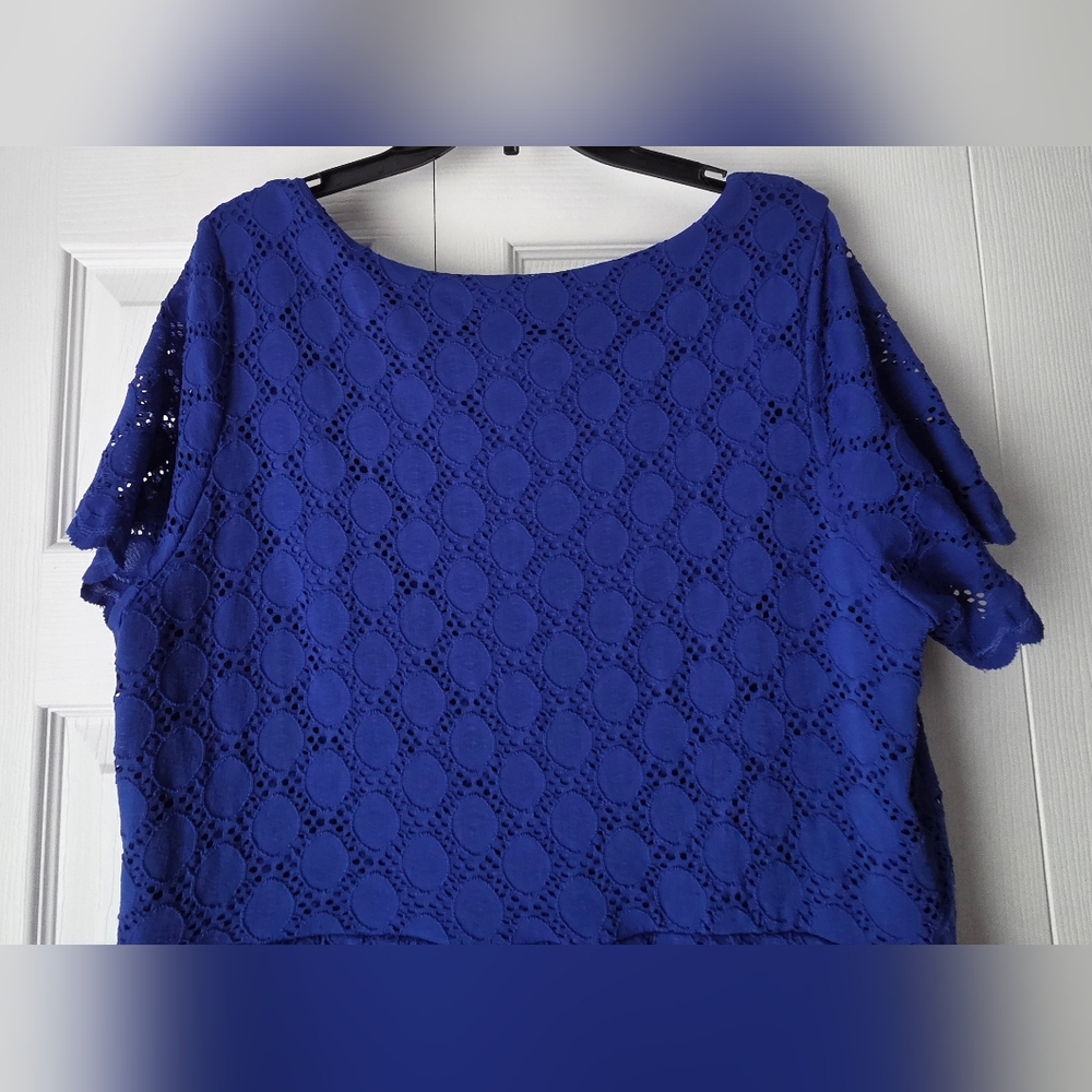 RN Studio By RONNI NICOLE Royal Blue Lace Midi Dress with Scoop Neck Size 2X - Picture 7 of 11